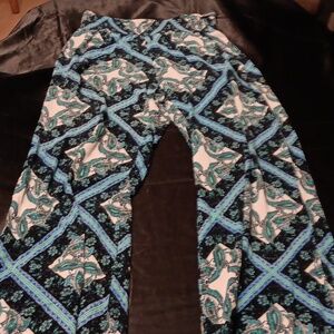 Blue and black,  paisley print